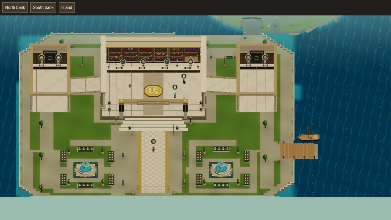 The Gilded Exchange island in the current game